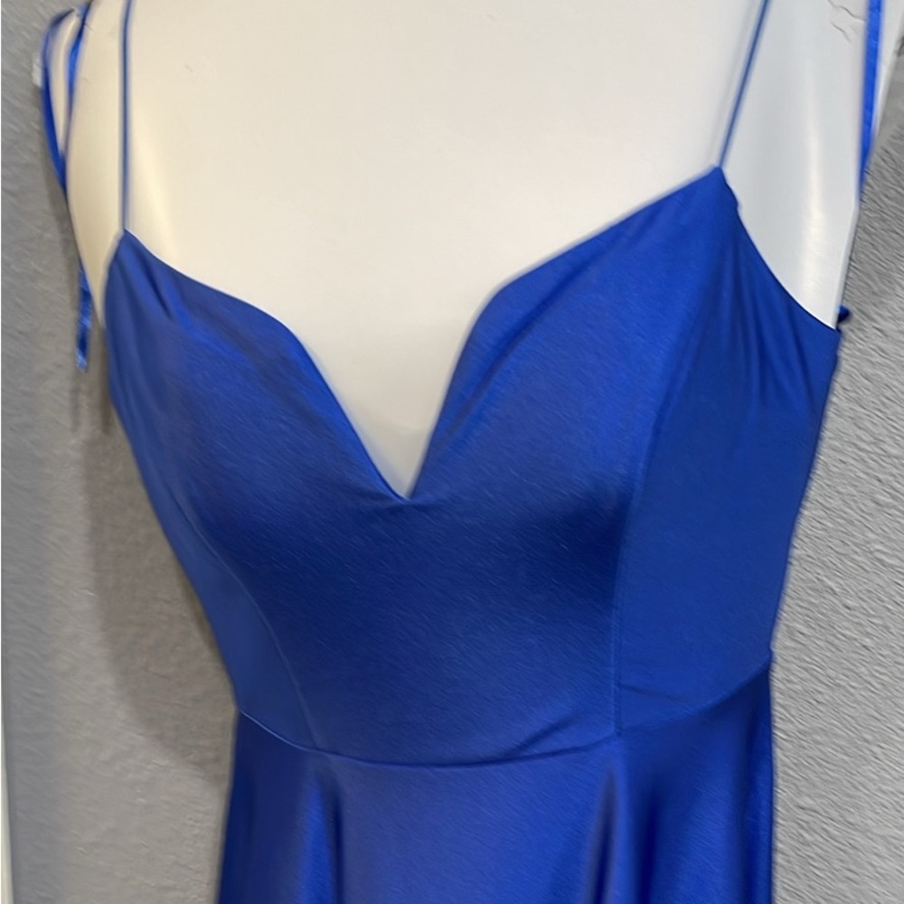 Chic Royal Blue Strapless Dress